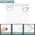 thumbnail image 5 of Sorbus 4 Pack Small Clear Plastic Storage Bins, Clear Organizer Bins with Handle for Kitchen, Pantry, Cabinet, Refrigerator, Craft, Toys, Clothes, Closet, Under Sink, Bathroom Organizers and Storage, 5 of 6