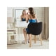 thumbnail image 5 of 1 piece home teddy fabric plush makeup vanity chair-comfortable accent chair para dressing room dormitorio y oficina en casa forrado stool con back support, 5 of 7