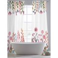 thumbnail image 5 of Sheer Curtains 96 Inches Long 2 Panels, Spring Fields Wildflowers Plants Rod Pocket Curtain Voile Draperies, Watercolor Floral Leaves Light Filtering Window Treatment for Living Room Kitchen Bedroom, 5 of 8