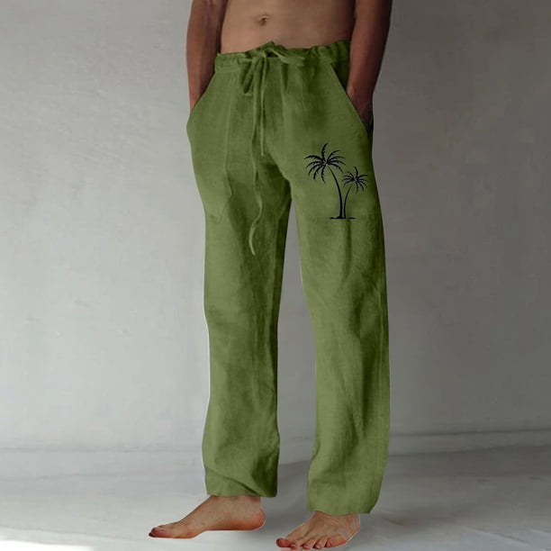 Pantalones largos para hombre, moda, estampados, casuales, cintura elástica con bolsillo, pantalones deportivos, pantalones de poliéster para hombre.