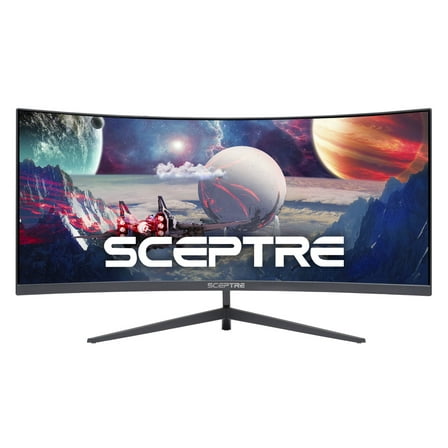 Sceptre C305B-200UN - LED monitor - curved - 30" - 2560 x 1080 UWFHD @ 200 Hz - VA - 270 cd/m - 3000:1 - 5 ms - 3xHDMI, DisplayPort - speakers - black