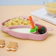 thumbnail image 5 of Wzzjkit Divided Plates, Rabbite Shaped Silicone Toddler Plate Multifunctional Children's Non Slip Tableware Easy to Clean Dishwasher and Microwave Safe, Toddler Dishes, 5 of 7