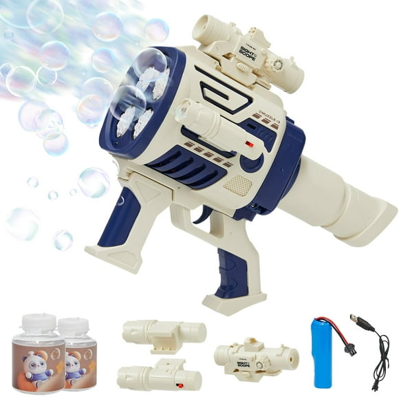 Bubble Machine Gun, lanzador de burbujas recargable para niños