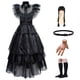 thumbnail image 1 of Disfraz Halloween Miércoles Addams Vestido Cosplay Niñas S, 1 of 9