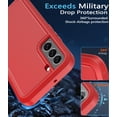thumbnail image 2 of for Samsung Galaxy S22 Case,[Built in Screen Protector][Shockproof][Dropproof] Samsung S22 Case,Full-Body Rugged Military Grade Protective for S22 5G Case 6.1 in(Red/Black), 2 of 14