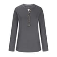 thumbnail image 4 of Qertyioot Chemise Blouse Décontractée pour Femme à Boutons, Manches Longues, Col Rond, Ajustée, avec Dentelle Cousue, 4 of 6