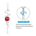 thumbnail image 3 of Uxcell 13" Gazing Ball Spiral Tail Decorative Wind Spinners with Glass Ball for Hanging Decor, Red, 3 of 4