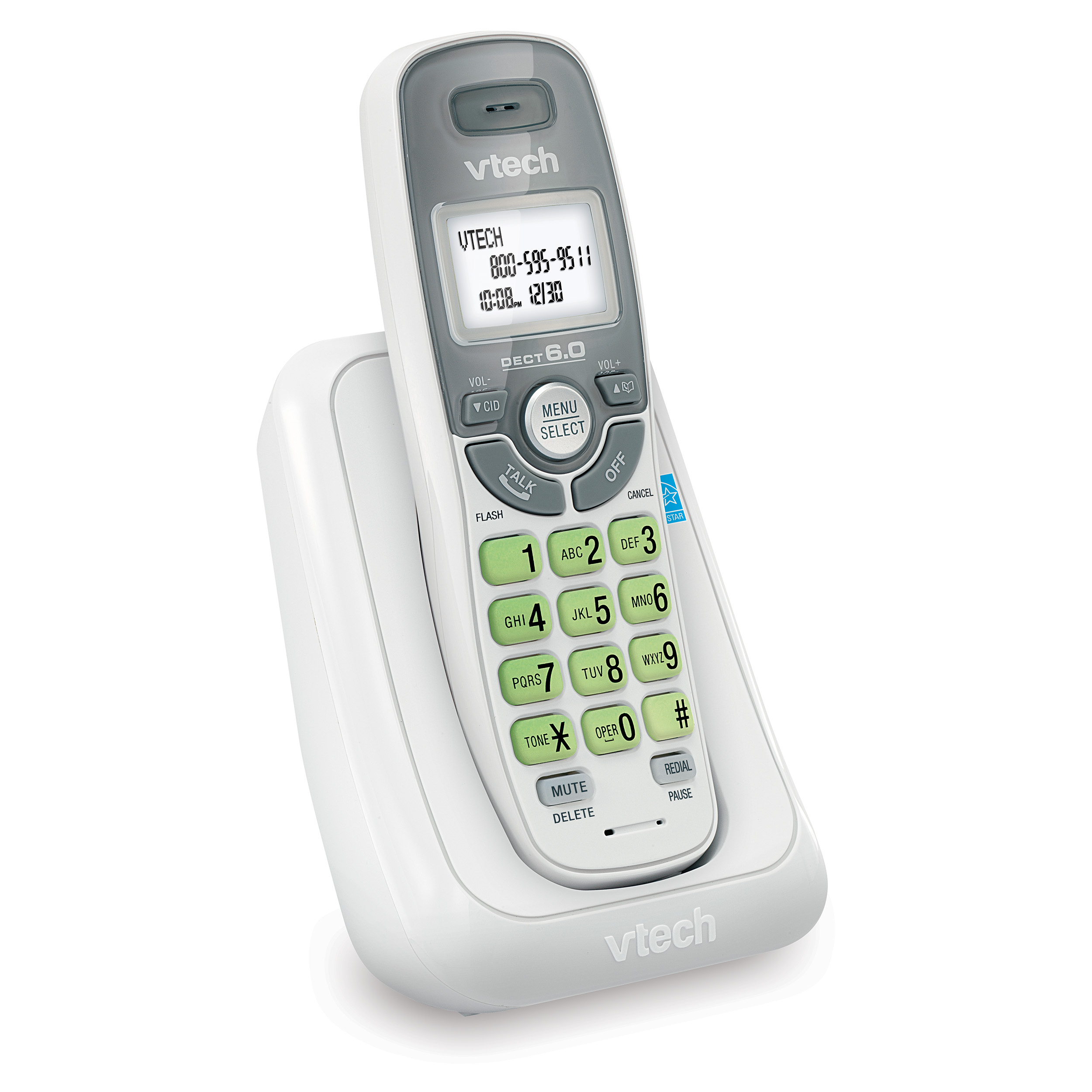 Vtech CS6114 1 Handset Cordless Phone- Caller ID, White - image 9 of 10