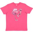 thumbnail image 3 of Inktastic Flamingo Ballerina in Tutu and Ballet Toe Shoes Youth T-Shirt, 3 of 5