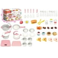 thumbnail image 3 of VALESSATI Pink Kids Kitchen Set 55-Piece Pretend Play Cooking Set with Sounds & Music, Ages 3+, 3 of 8