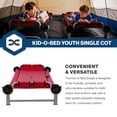 thumbnail image 4 of Disc-O-Bed Youth Single Cot Kid-O-Bed with Storage Organizer & Carry Bag, Red, 4 of 14