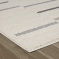 thumbnail image 4 of 4' X 6' Gray and Cream Abstract Distressed Area Rug, 4 of 7