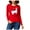 Red - ablazecombo, variant on maison Jules Womens Embellished Llama Pullover Sweater, Red, X-Small