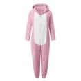 thumbnail image 4 of Shadoumai Women's Onesie Pajamas Warm Winter Pjs Sherpa One Piece Jumpsuits Hooded Fuzzy Romper with Pockets Sleepwear, 4 of 6