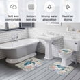 thumbnail image 5 of Teal Sea Turtle Coastal Bath Mat 3 Piece Bathroom Rug Set, Retro Ocean Summer Beach Coral Non Slip Bath Rug Contour Mat and Toilet Lid Cover, Absorbent Shower Mats Soft Bath Rugs and Mats Sets, 5 of 8