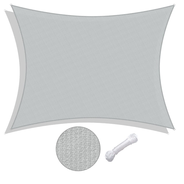 Yescom 13x10 Ft 97% UV Block Rectangle Sun Shade Sail HDPE Canopy Cover Net Patio