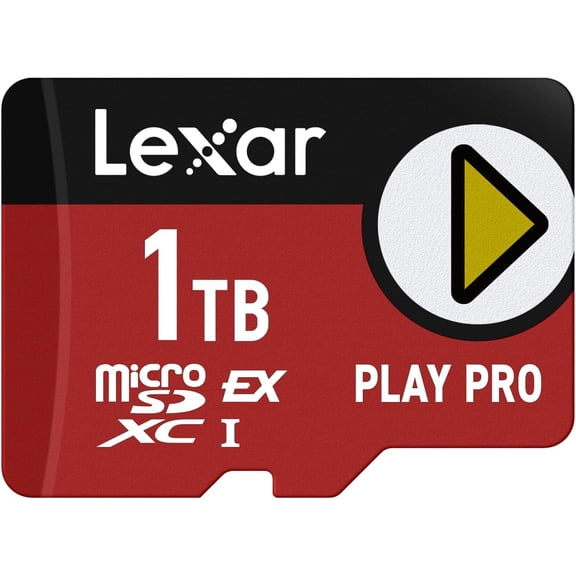 Lexar 1T Play PRO microSD Express Card, UHS-I, C10, U3, V30, Full HD, 4K, Up to 900/600 MB/s Memory Card, Nintendo-Switch 2, ASUS ROG Ally, Steam Deck (LMSXPS0001T-BNNNU)