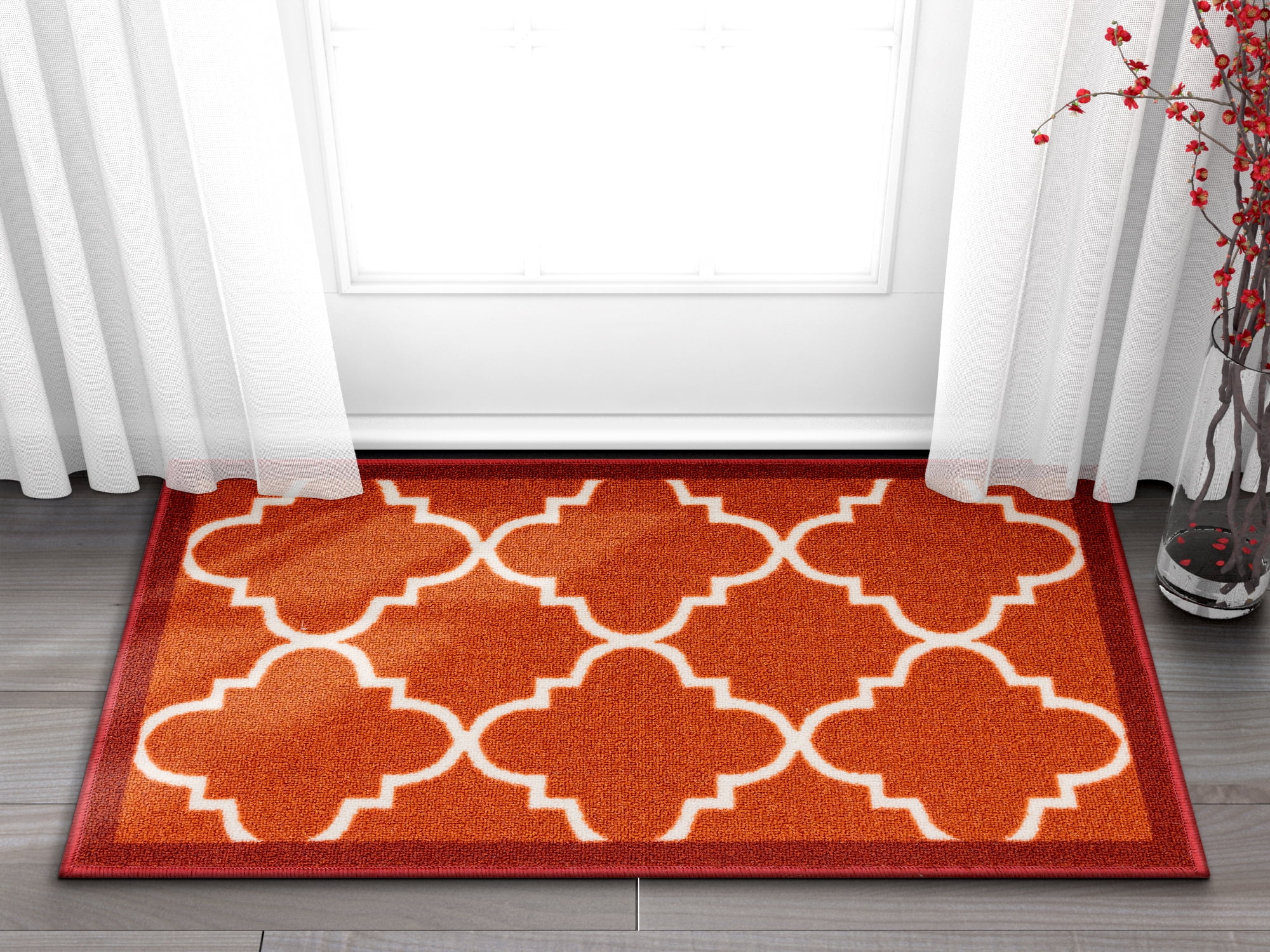 Well Woven NonSkid Slip Rubber Back Antibacterial 20" x 31" Door Mat