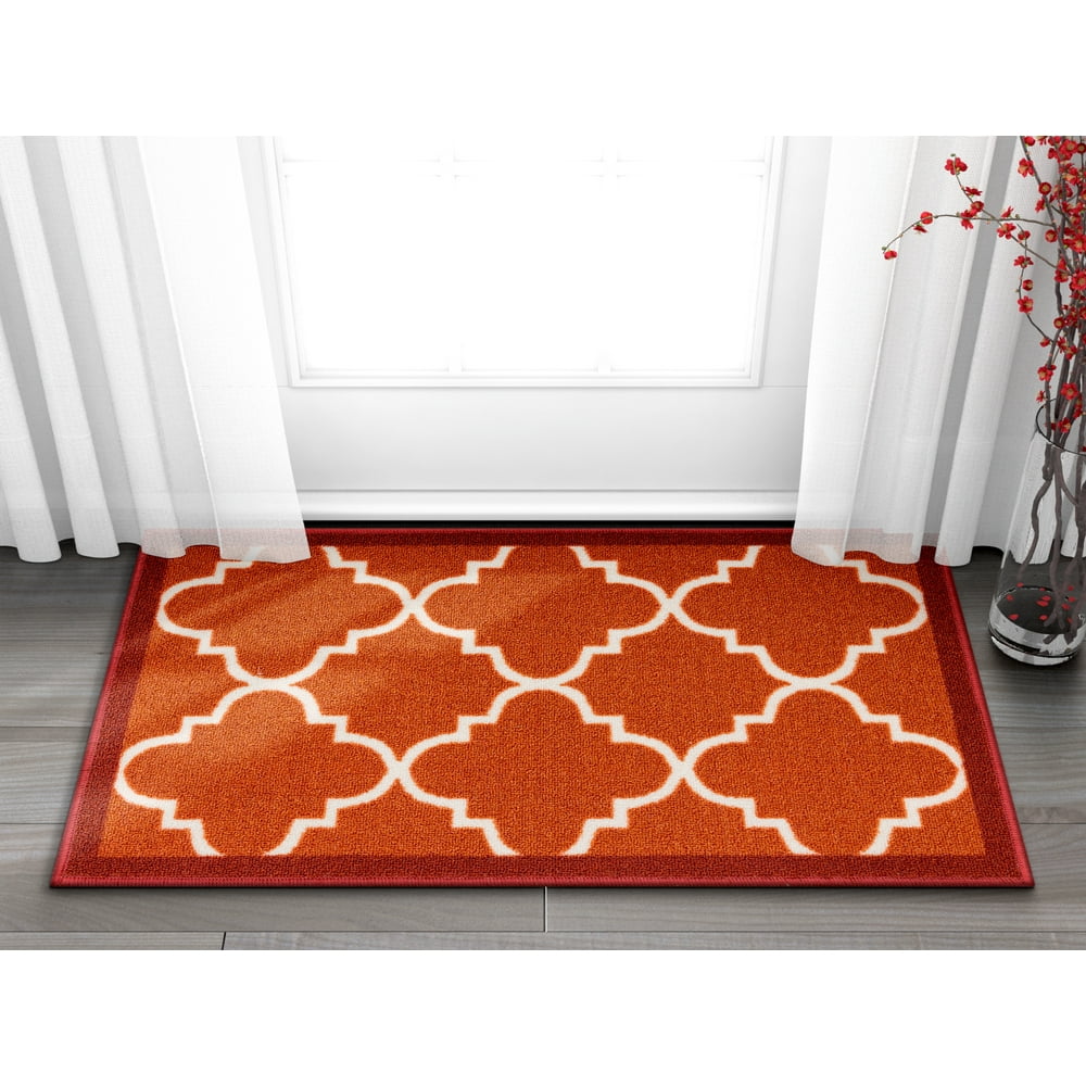 Well Woven NonSkid Slip Rubber Back Antibacterial 18" x 31" Door Mat