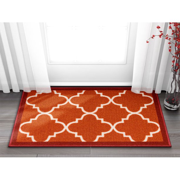 Well Woven NonSkid Slip Rubber Back Antibacterial 18" x 31" Door Mat