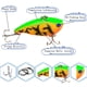 thumbnail image 4 of Caja de 5pcs Señuelos exterior exterior exterior Real de Peces Minnow Crankbaits 5x Broche Pesca Sharpla Minnow Fishing Lures Kit, 4 of 8