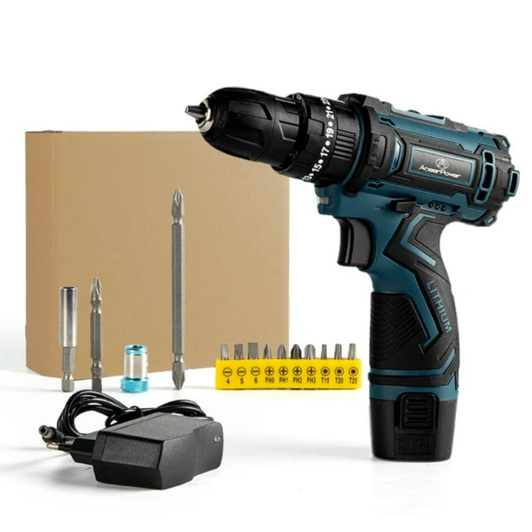 Waterproof 12V Lithium Battery Cordless Drill with Comfortable Soft Rubber Handle 3 Functions and Charging Hand Screwdriver Function for Ultimate Versatility and Convenience Walmart