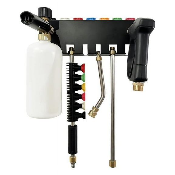 Pressure Washer Holder, Pressure Washer Accessories Storage for Foam , Pressure Washer Nozzle Tips and Extension,1 x Pressure Washer Holder,Black