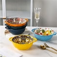thumbnail image 6 of Qeeadeea Oven Safe Tableware Bowls, Ceramic Blue, 35 oz, 6 of 7