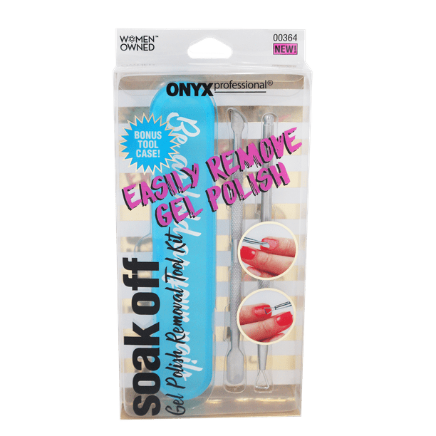 Onyx Professional Soak Off Gel Polish Remover Kit with Nail Scraper