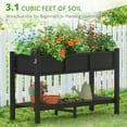 thumbnail image 3 of Dycanpo Raised Garden Bed with Legs and Storage Shelf, Outdoor Planter Box, 47x19x28in, Black, 3 of 8