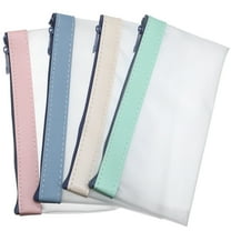 Beaupretty 4Pcs Semi Clear Zipper Money Pouch TPU Multi Purpose Organizer for Professionals