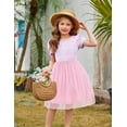 thumbnail image 3 of Arshiner Toddler Girls Tutu Dresses Party Formal Birthday Summer Puff Short Sleeve Tulle Dress, 3 of 5