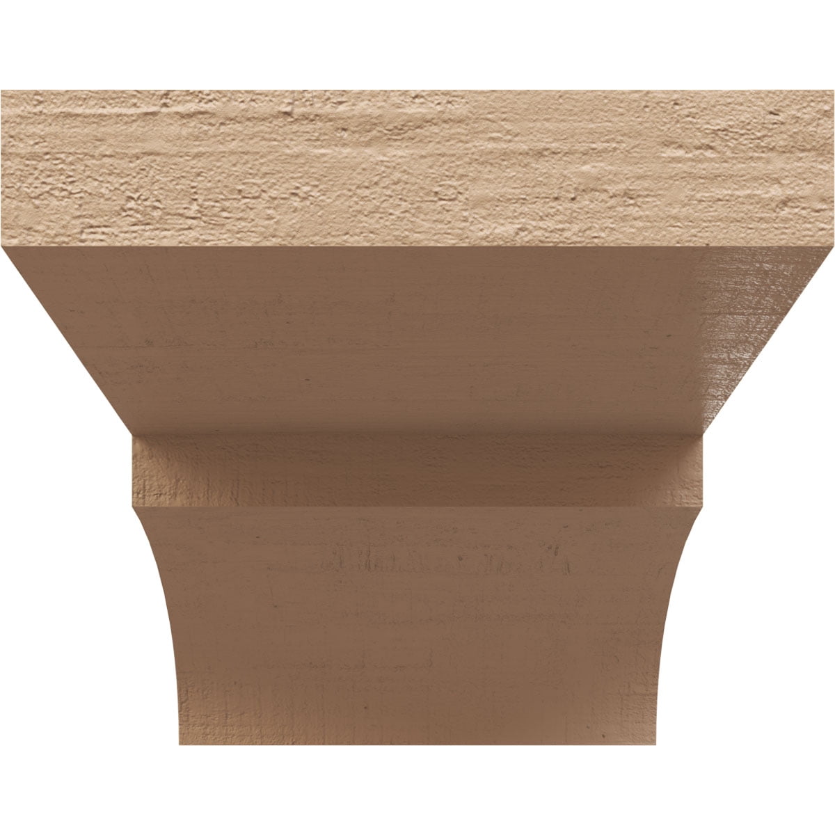 7"W x 14"D x 7"H Wide Monterey Rough Cedar Woodgrain TimberThane Corbel, Primed Tan