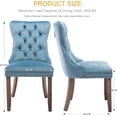 thumbnail image 2 of MOONMISS Dining Chairs 2-Pcs Set, High-end Velvet Upholstered Accent Chairs Button Tufted Dining Chairs with Back Ring Pull and Nailhead Trim,Light Blue, 2 of 6