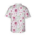 thumbnail image 3 of Fotbe Lilies Flowers Hawaiian Shirt for Men Unisex Summer Beach Casual Short Sleeve Cotton Linen Button Down Shirts-X-Large, 3 of 9