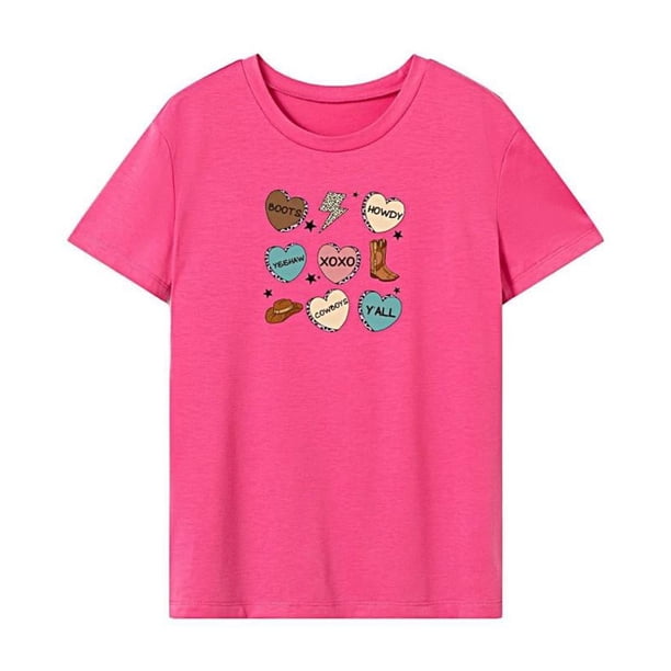 Camiseta para mujer con cuello redondo y ajuste regular, camisetas suaves de verano para acampar, trabajar, mujer M