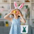 thumbnail image 5 of Ydojg Easter Bunny Basket Bags For Kids Canvas Cotton Carrying Gift And Eggs Bag Fluffy Tails Printed Rabbit Canvas Toys Bucket Tote Easter Gift For Boys Girls, 5 of 8