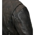 thumbnail image 4 of First Mfg Co - Trickster - Women's Motorcycle Biker Riding Black Olive Leather Jacket - 2X Large - Action Back Lightweight, 4 of 5