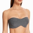 thumbnail image 3 of MELENECA Women's Strapless Bras for Large Bust Minimizer Unlined with Underwire Clear Strap Grey Heather 40C, 3 of 5