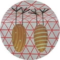 thumbnail image 1 of Ahgly Company Machine Washable Indoor Round Transitional Cherry Red Area Rugs, 7' Round, 1 of 7