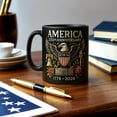 thumbnail image 3 of USA 250th Anniversary Mugs, 11oz/325ml Military Theme Eagle Design Ceramic Commemorative Coffee Mug, Patriotic Large Capacity Heat-Resistant Coffee Cup for Dad,Men,Graduation,Retirement Gifts, 3 of 9