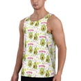 thumbnail image 2 of Xecao Avocado Work Out Men's Tank Top Workout Quick Dry Sleeveless Gym Jogging Muscle Shirts Summer Swim Beach Tops, 2 of 9