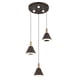thumbnail image 1 of Lampara Colgante Iluminacion Luz Vic Cono Cafe 3 Luces, 1 of 2