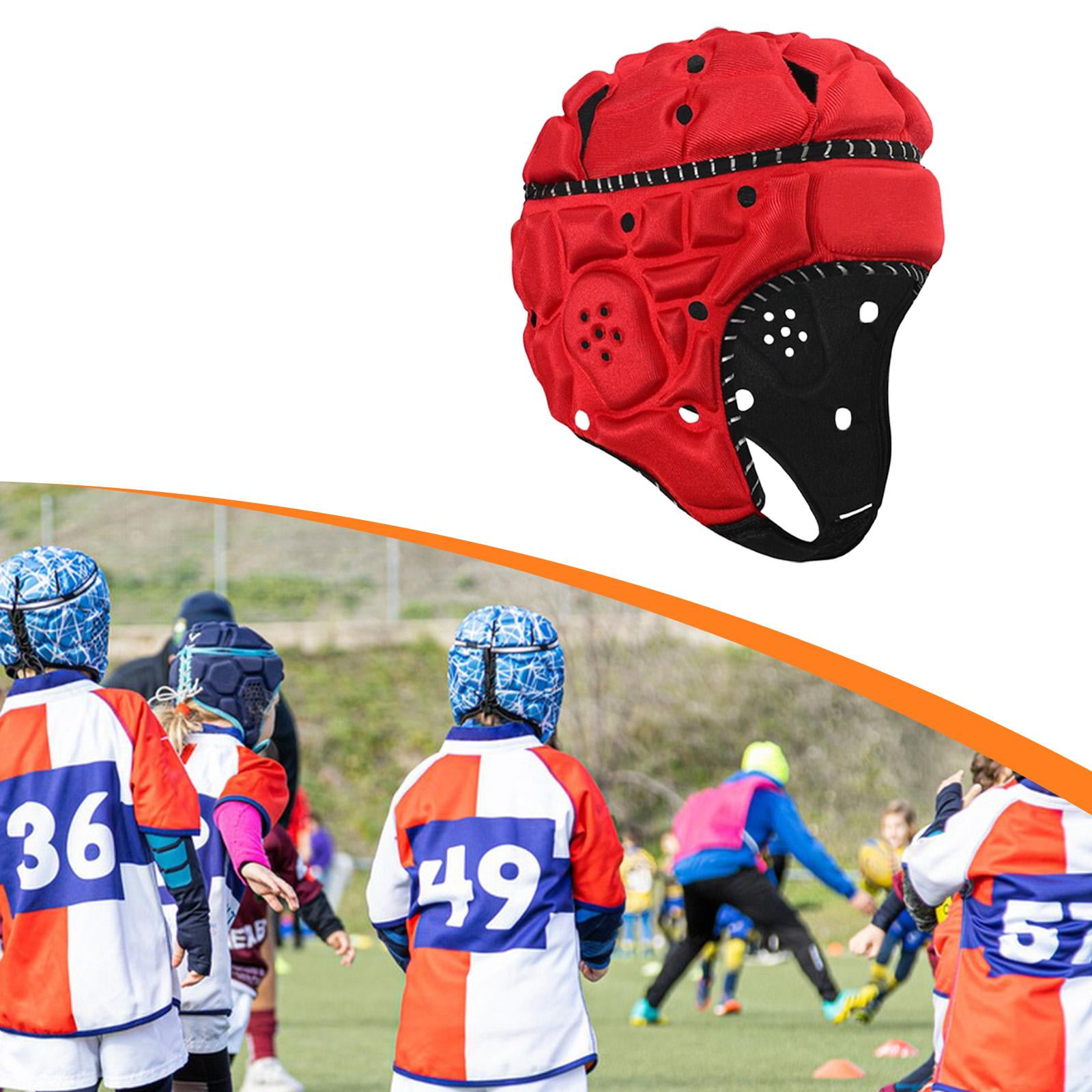 Rugby Headguards Soft Padding Headgear Adjustable Reflective Design for Boys Girls Teens Outdoor Sports
