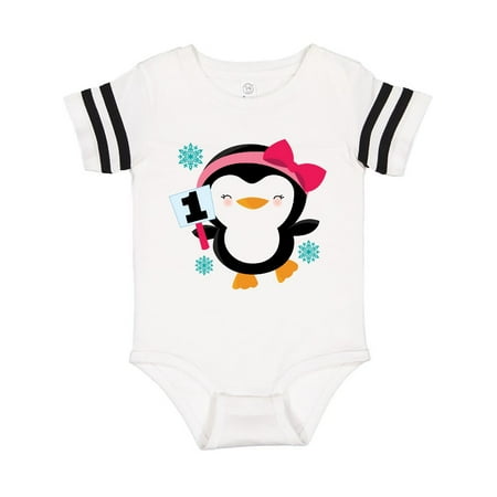 

Inktastic 1st Birthday Penguin Gift Baby Boy or Baby Girl Bodysuit