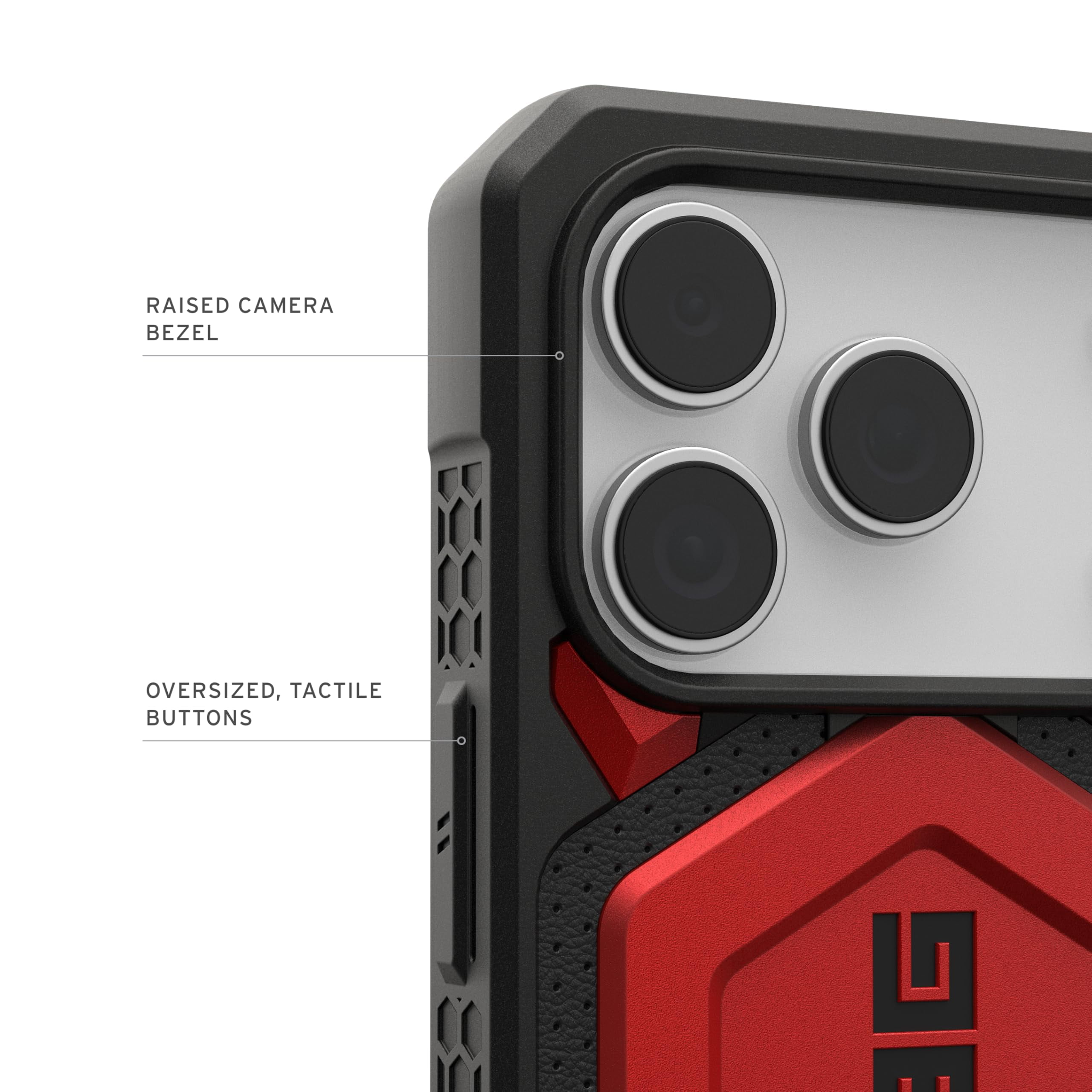 UAG iPhone 17 Pro Case Monarch Pro - Compatible with MagSafe Military Grade Protective Cover, Crimson