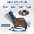 thumbnail image 6 of Gymojoy 2pcs Wicker Outdoor Lounge Chair Patio Zero Gravity Rocking Recliner Chair with Adjustable Backrest & Footrest for Pool Deck, 6 of 9