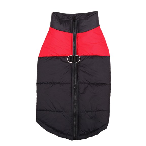 Billuyoard Chaqueta impermeable para cachorros de perro, ropa acolchada para mascotas, chaleco cálido de invierno, abrigo, ropa Ropa para mascotas rojo 2XL