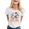 thumbnail image 5 of T Shirts for Womens Short Sleeve Crewneck Tops Cartoon Print Casual Summer Fun Daily Tees White XXL, 5 of 6