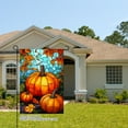 thumbnail image 2 of JOOCAR Stained Glass Pumpkins Linen Garden Flag for Fall Autumn Home Outdoor Garden Yard Door Decor 12x18 inch, 2 of 5